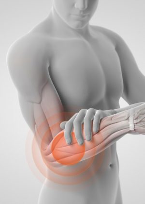 Aching pain in the shoulder joint